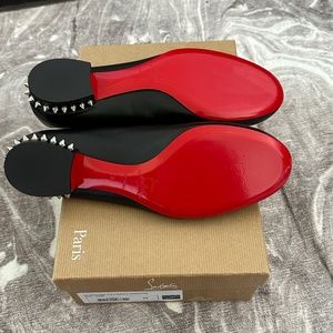 Christian Louboutin leather spiked La Massine flats